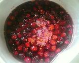 A picture of step 3 of Mulberry cake with soft ganache.