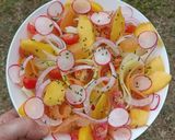 Une image de l'étape 4 de 🌿 Salade d'été concombre melon radis nectarine.