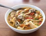 Hình bước làm 4 của món Bún/Miến nấm và mọc