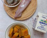 濃郁系#南瓜海鮮湯的食譜步驟1照片