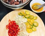 Hình bước làm 3 của món Bạch Tuộc Ngâm Sả Tắc