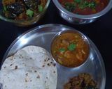 A picture of step 6 of Stuffed Eggplant and Peas & Mushroom with Chapati.