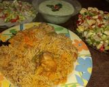 A picture of step 4 of Chicken pulao.
