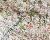 A picture of step 3 of Veg fried rice.