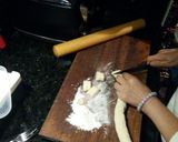 A picture of step 6 of Chinese dumplings.
