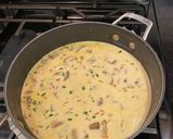 A picture of step 3 of Pork Medallions in a Mushroom Cream Sauce.