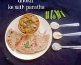 Hariyali guvar dhokli ke sath paratha रेसिपी चरण 7 फोटो