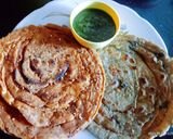 A picture of step 5 of Healthy tasty multigran Atta and mint leaves lachha paratha.