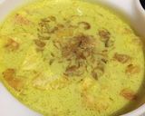Foto langkah ke 6 dari resep Soto daging santan kuning dengan kentang krispi.