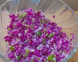 A picture of step 2 of Purple cabbage and Millet flour pancake.