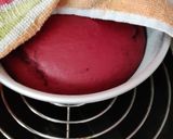 A picture of step 5 of Red Velvet Modak Cake on Ganesh Chaturthi.