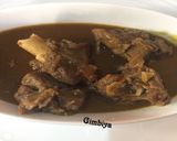 A picture of step 2 of Tuwon shinkafa with miyan kuka (Baobab) #Abuja.