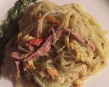 Foto del paso 3 de la receta: Pasta de arroz salsa verde queso y zanahoria 🥕