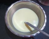 A picture of step 1 of Rusk milk custard pudding.