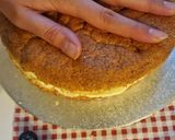 عکس مرحله 13 از دستور کیک اسفنجی ابری با فیلینگ خامه و بلوبری🫐🍰