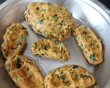 A picture of step 2 of Radish Leaves Steamed Dumplings - Mooli Ke Patto ke Muthiya - My Mother's Recipe On Women's Day.