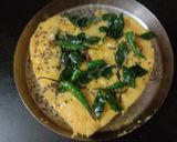 A picture of step 3 of Instant khaman dhokala.