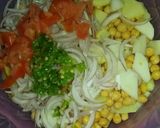 A picture of step 2 of Khatti meethi chana chaat.