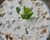 A picture of step 4 of Boondi raita.