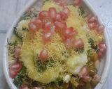 A picture of step 9 of Barnyard Milet (Bhagar) Mung bean papadi chat.