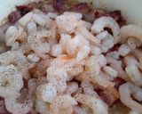 Foto del paso 5 de la receta: Espagueti con camarones, tocino y brócoli, a la crema con queso