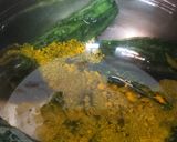 A picture of step 3 of Karela Bharta / karlyache Bharit / bitterguord bharta.