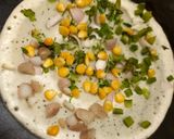 A picture of step 2 of Singhada veg uttapam.