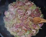 A picture of step 1 of LeViés Creamy Goulash and Spicy Rice.