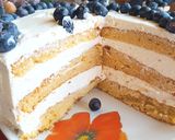 Krémtúrós mascarponés torta áfonyával🫐 recept fázis 4 fotója