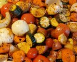 A picture of step 2 of My oven roasted veg soup.