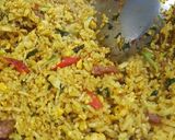 Foto langkah ke 7 dari resep Nasi Kuning Sayur Bayam.