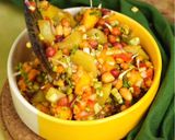 A picture of step 11 of Tangy- Sweet- Spicy Mango Chaat.