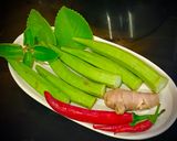 Hình bước làm 1 của món Đậu bắp sốt gừng