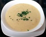 A picture of step 5 of My Creamy Red Peppered Cauliflour? Leek & Potato Soup.
