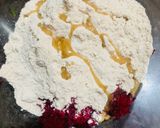 A picture of step 2 of Beet root Roti.