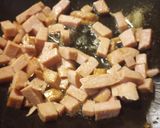 A picture of step 1 of Leftover Rice with Spam 2023.