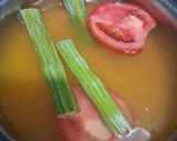 A picture of step 2 of Sambhar with idli.