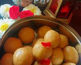 A picture of step 4 of Besan Ladoo.
