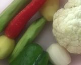 A picture of step 1 of Mix Sabzi.