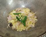 A picture of step 3 of Lal Saag with Gobhi.
