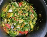 A picture of step 3 of Palak, Veggies Dry Curry.