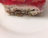 A picture of step 5 of Strawberry Pretzel Salad.