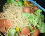Hình bước làm 3 của món Mì Ý (Spaghetti) Xúc Xích