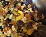 A picture of step 4 of Eggless Christmas cake.