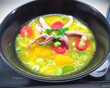 Foto del passaggio 5 della ricetta Gazpacho di arance e lime piccante con calamari