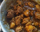 A picture of step 5 of Chettinad chicken roast.