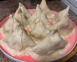 A picture of step 10 of Aloo samosas.