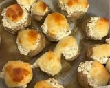 Medvehagymás juhtúrós gombafejek recept fázis 4 fotója