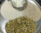 A picture of step 1 of Healthy Sprout Dahi Vada Chaat.