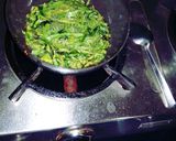 A picture of step 2 of Crackling Spinach.